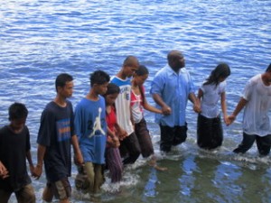 Baptism with pastor Mike