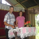 Dwayne and Wendy, preaching at Cabar