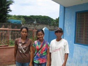 Joanne and parents--sponsored student