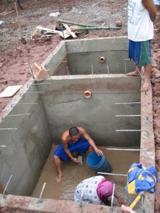 Working on septic tanks