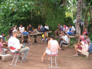 Bible study with Construction workers