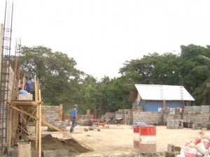 Hangar area (apartments on either side)