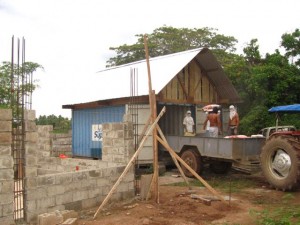 Storing cement in containers