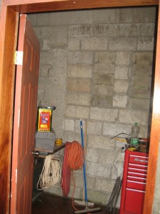 Storage room with tool boxes