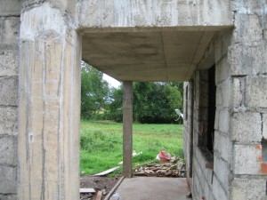 Front door, side view