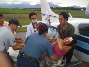 Flying a motorcycle accident victim to Puerto