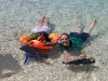 Michel and Wendy in the water